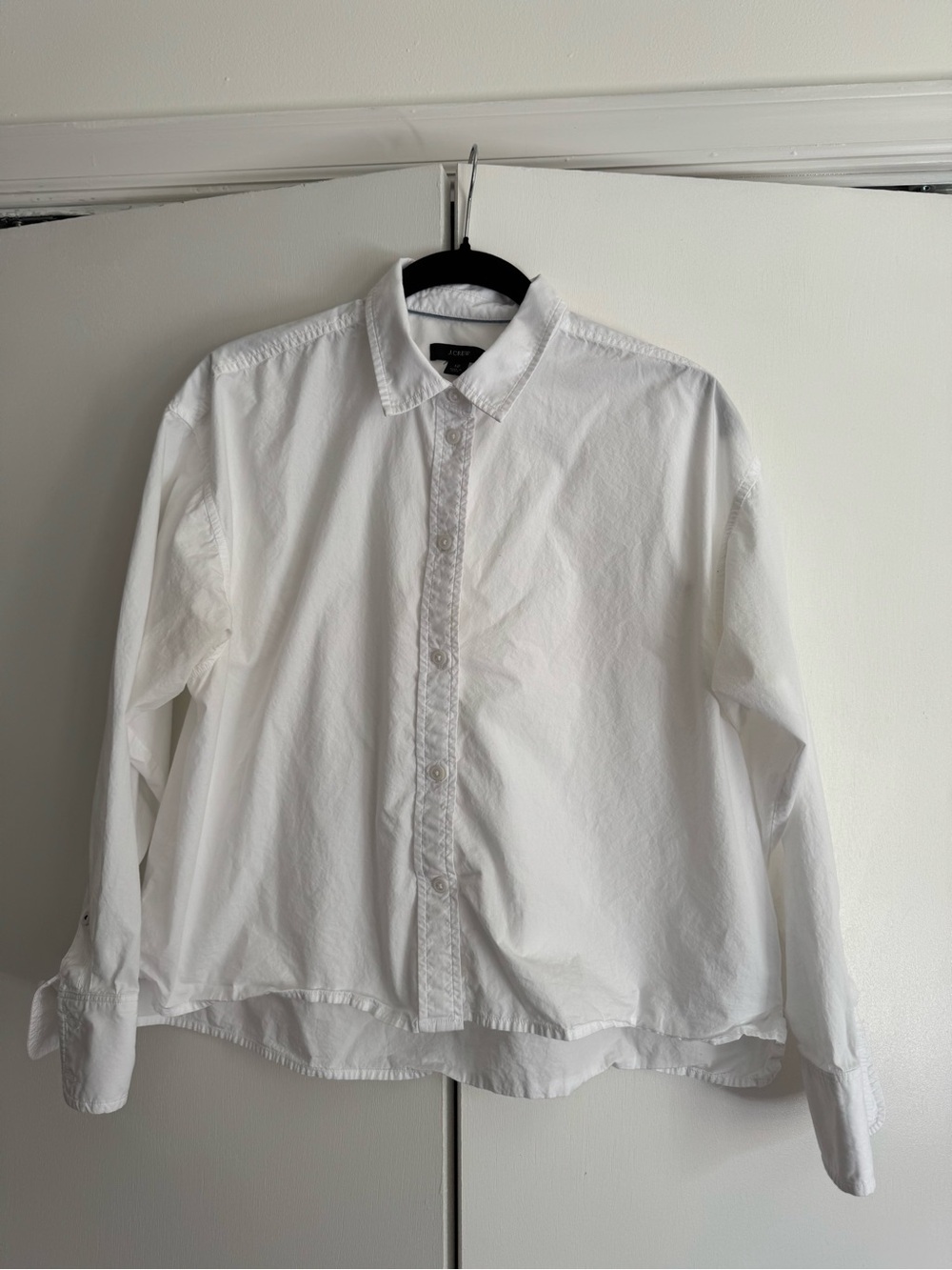 J. Crew Cropped Button-Down Shirt - 12